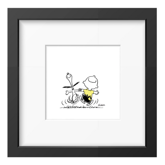 Peanuts Snoopy Charlie Dance Framed Print Handmade