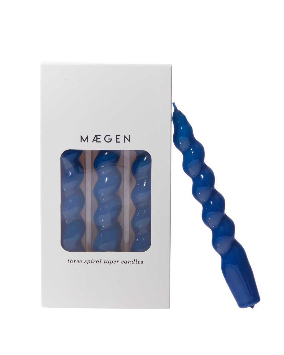Spiral Taper Candles - 3 Pack - Navy