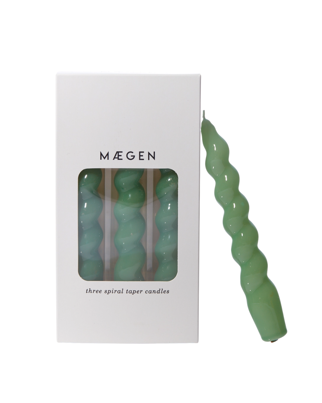 Spiral Taper Candles - 3 Pack - Sage