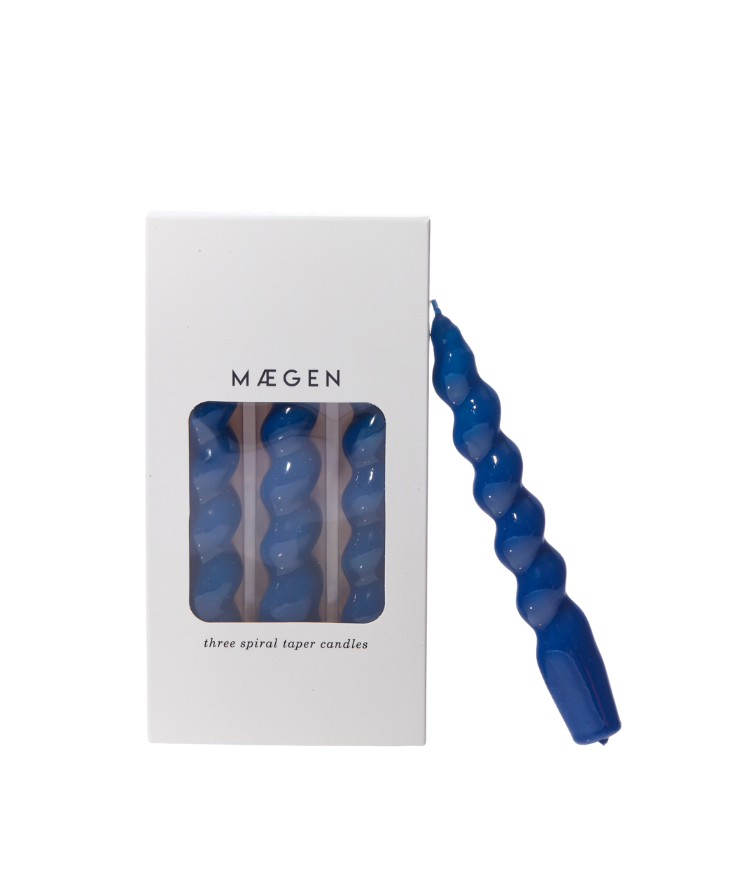 Spiral Taper Candles - 3 Pack - Navy