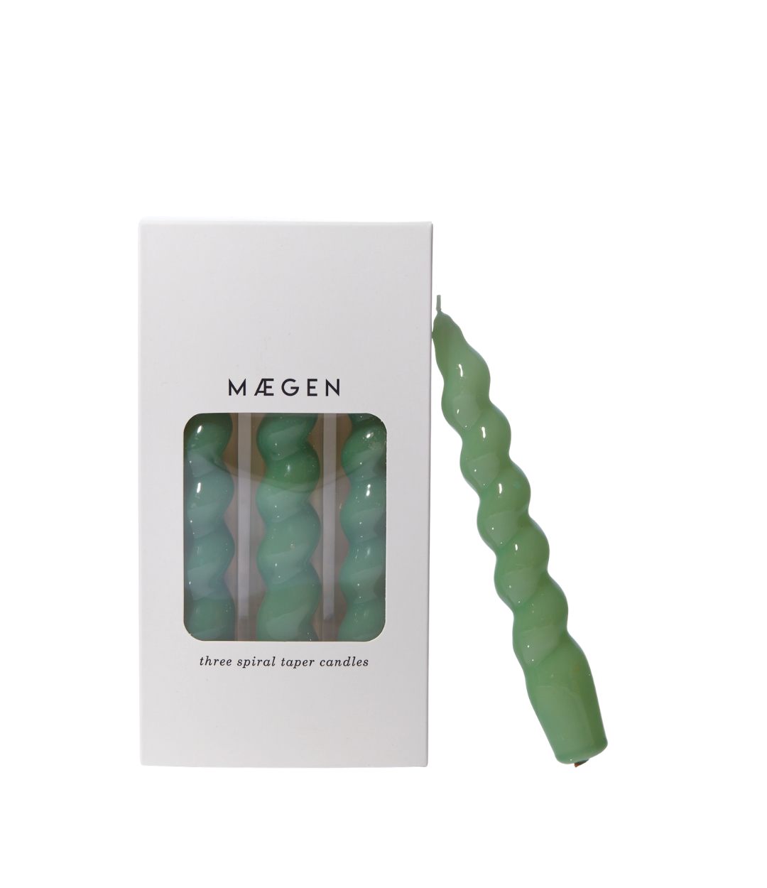 Spiral Taper Candles - 3 Pack - Sage