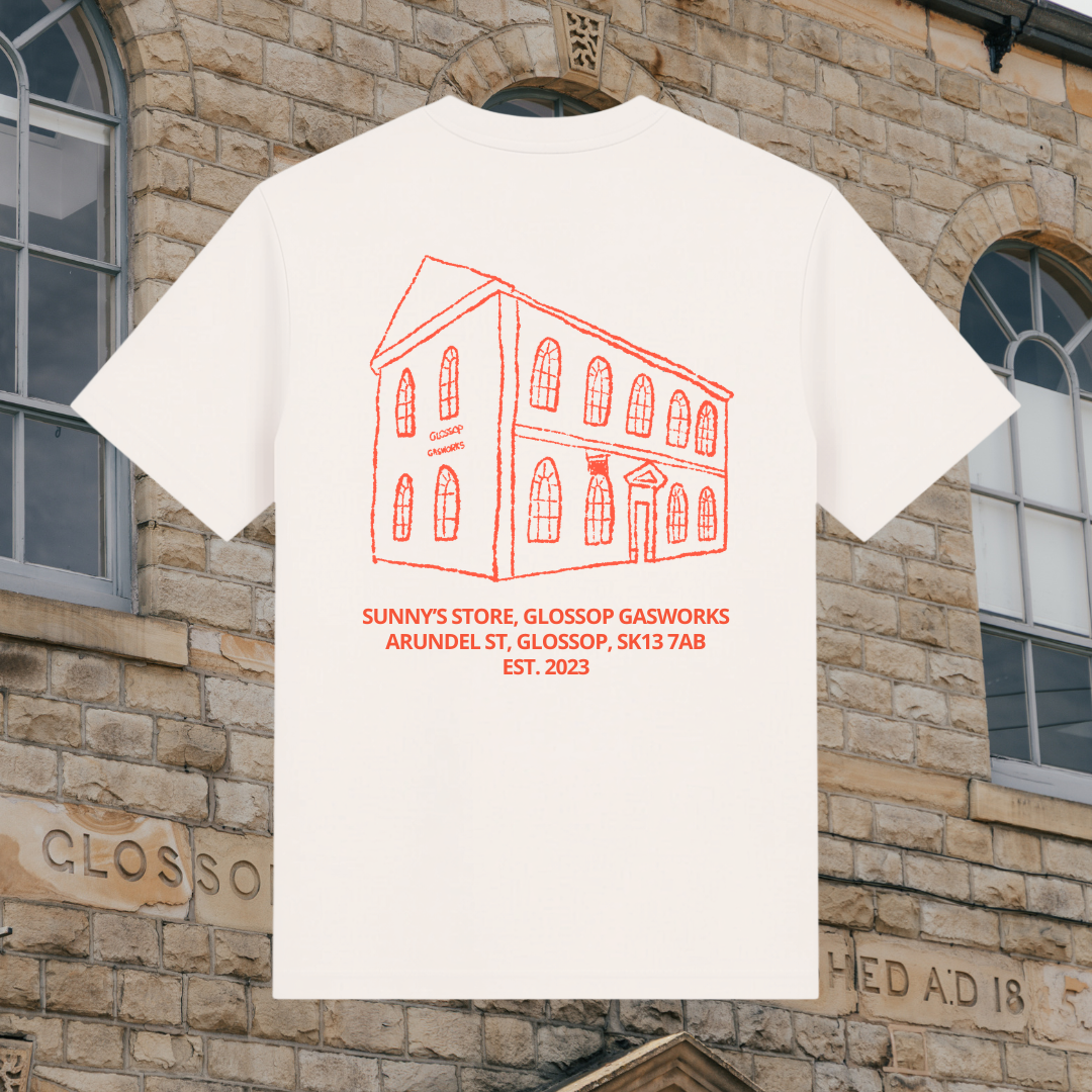 Gasworks Tee - Off White / Bright Orange