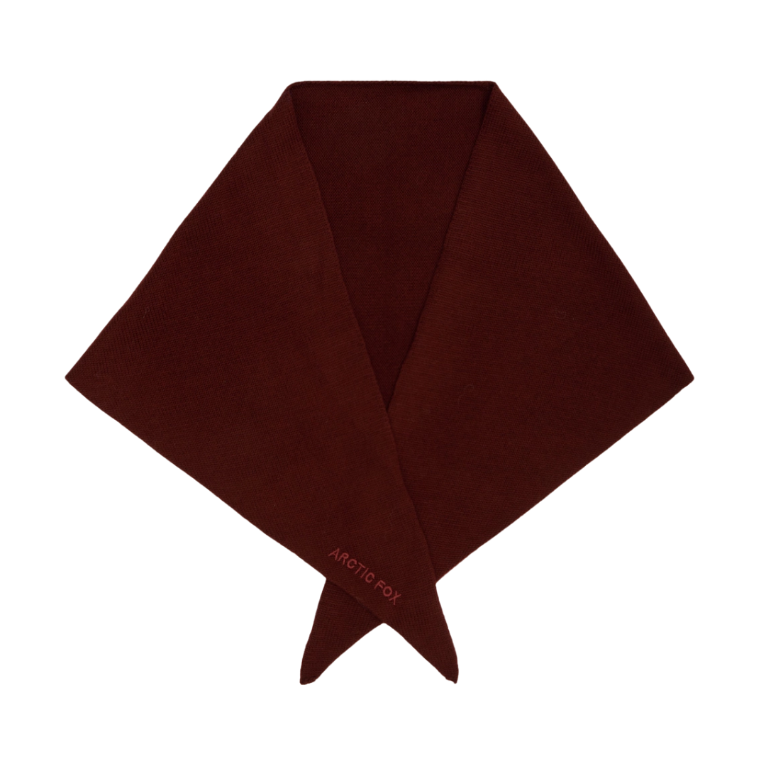 Merino Wool Triangle Scarf - Dark Walnut Brown