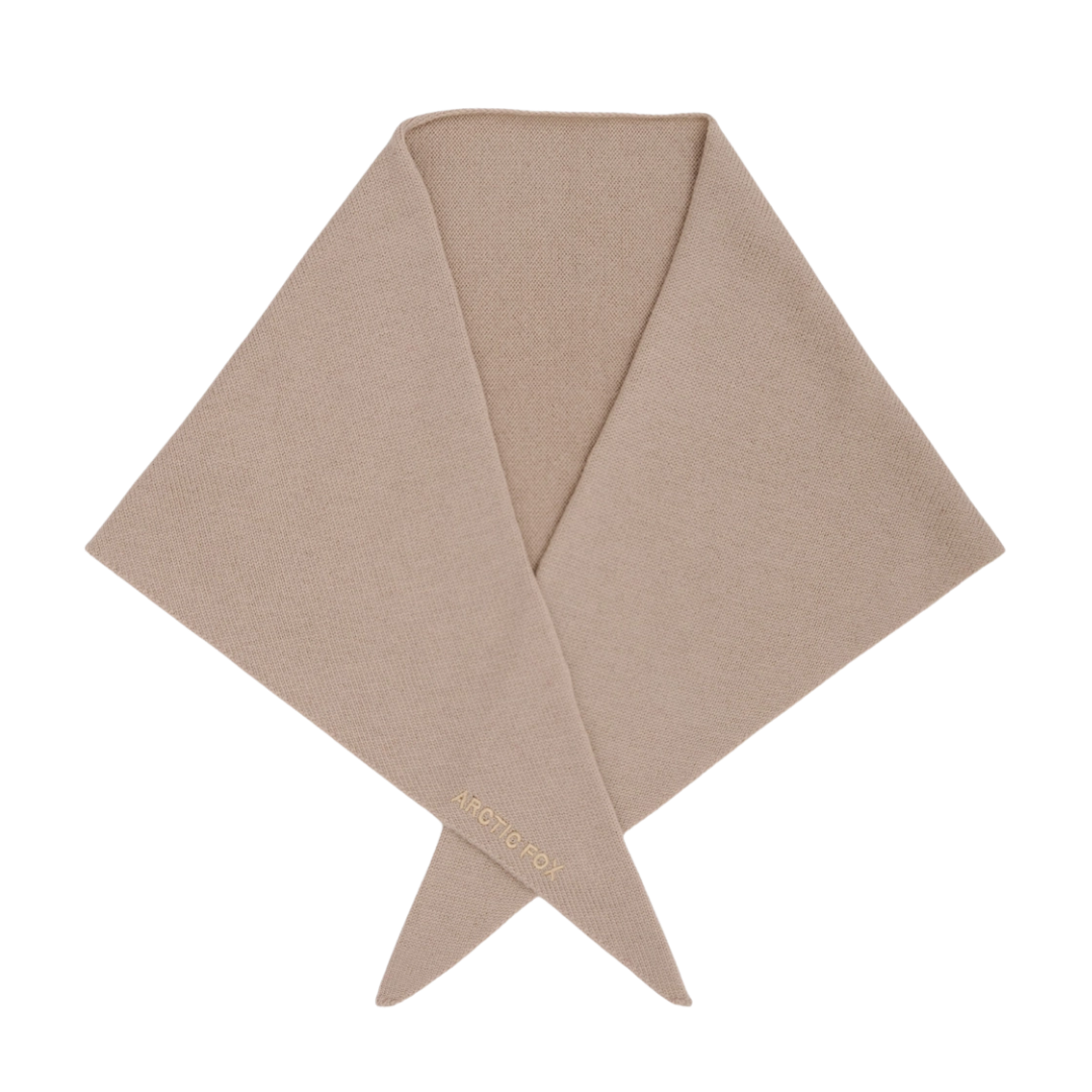 Merino Wool Triangle Scarf - Soft Taupe