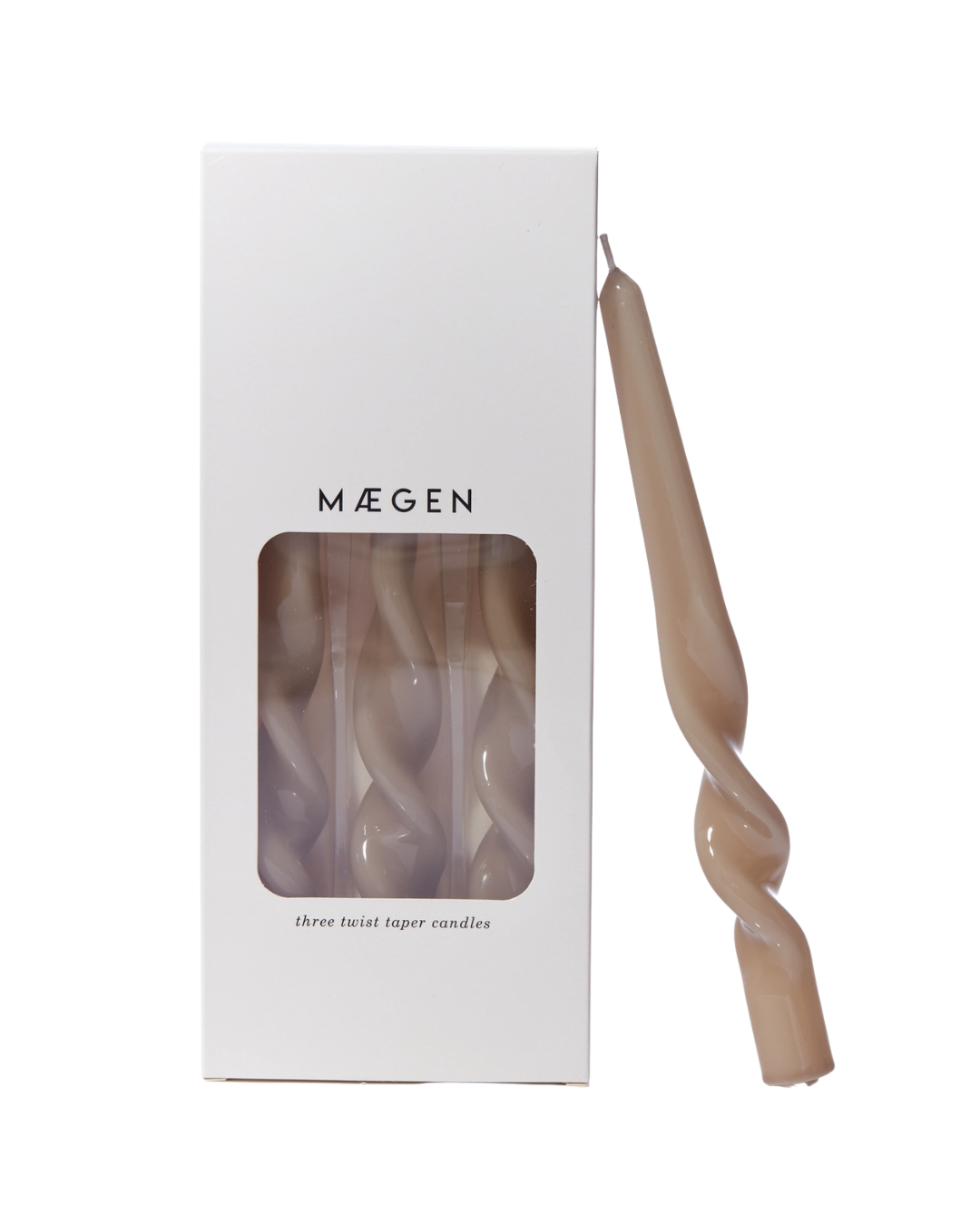 Twist Taper Candles - 3 Pack - Mink