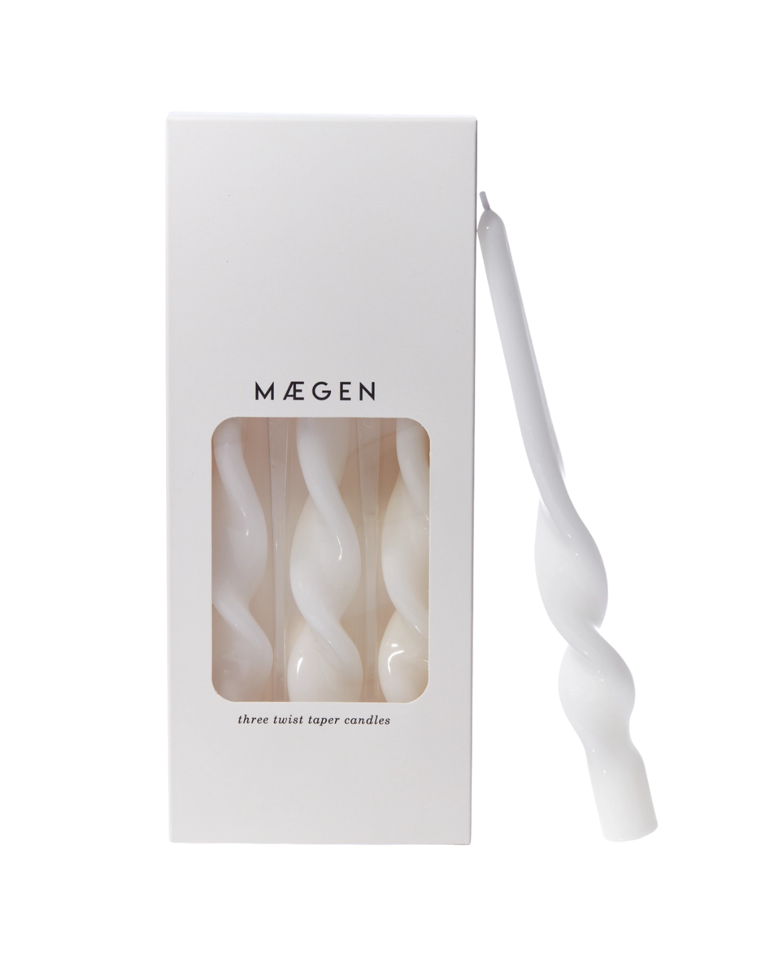 Twist Taper Candles - 3 Pack - Ice White
