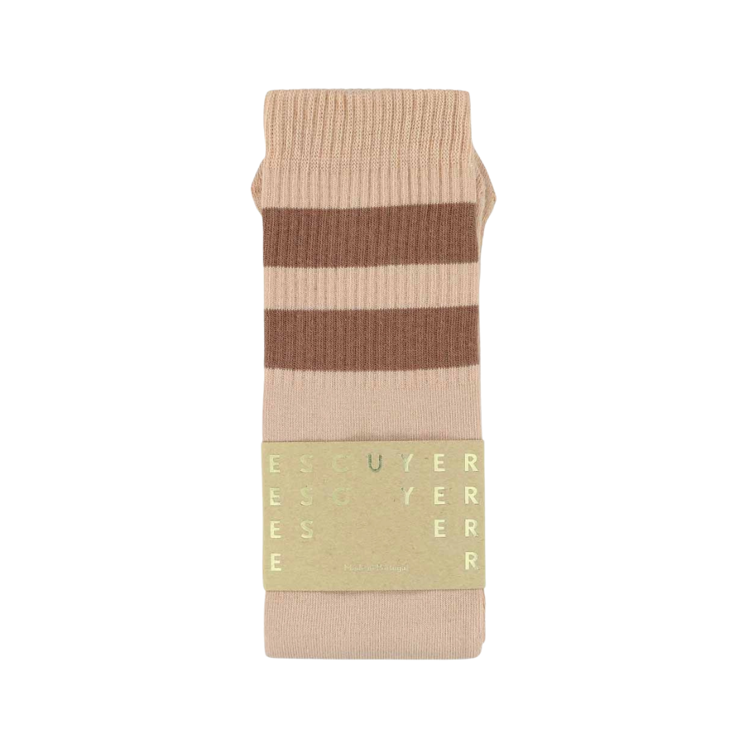 Unisex Tube Socks - Pink / Tan