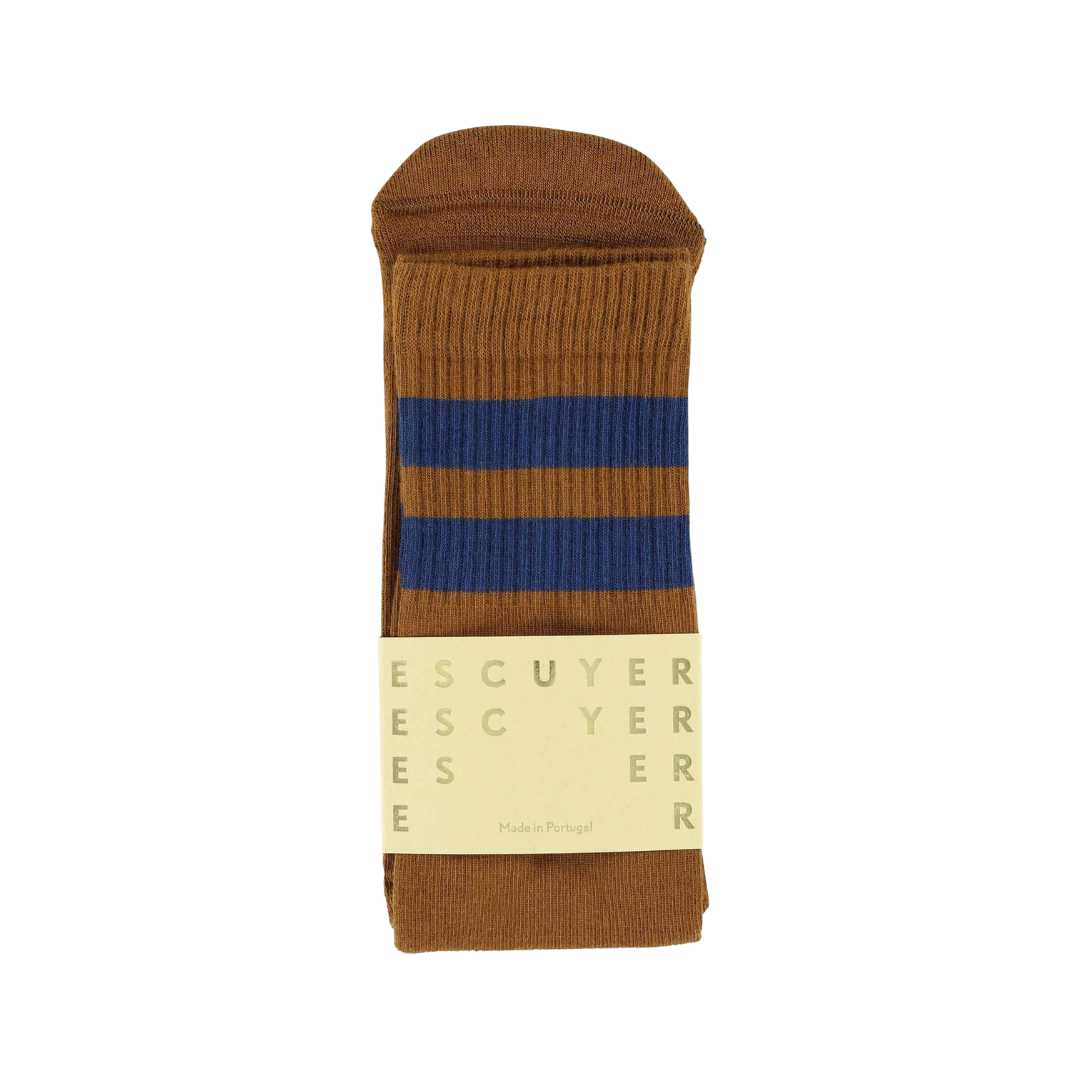 Unisex Tube Socks - Caramel Café / Blue Wing Teal