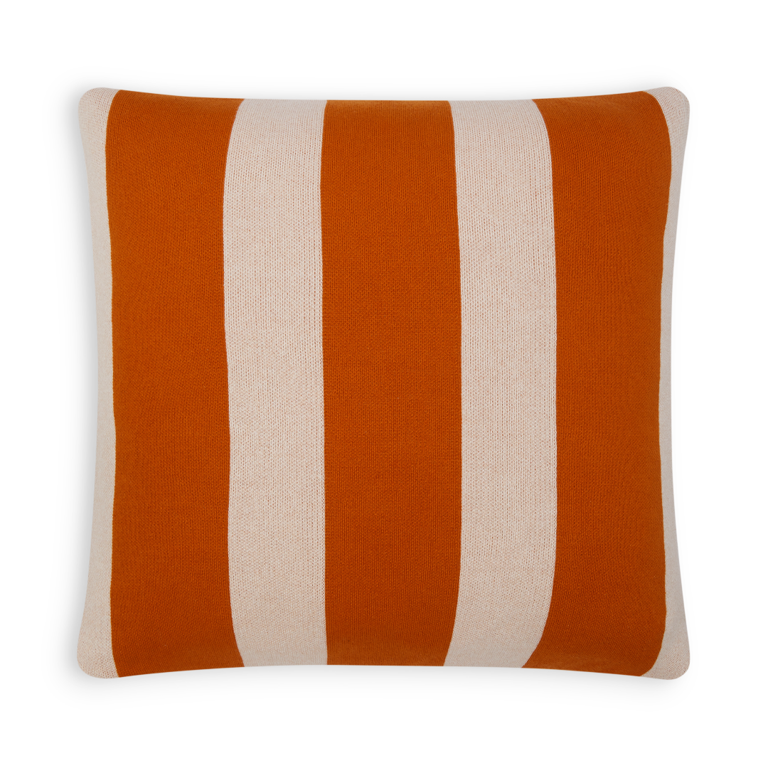 Cotton Knit Cushion Cover - Enkel Burnt Orange