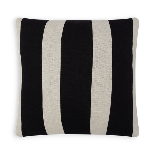 Cotton Knit Cushion Cover - Enkel Black