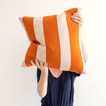 Cotton Knit Cushion Cover - Enkel Burnt Orange