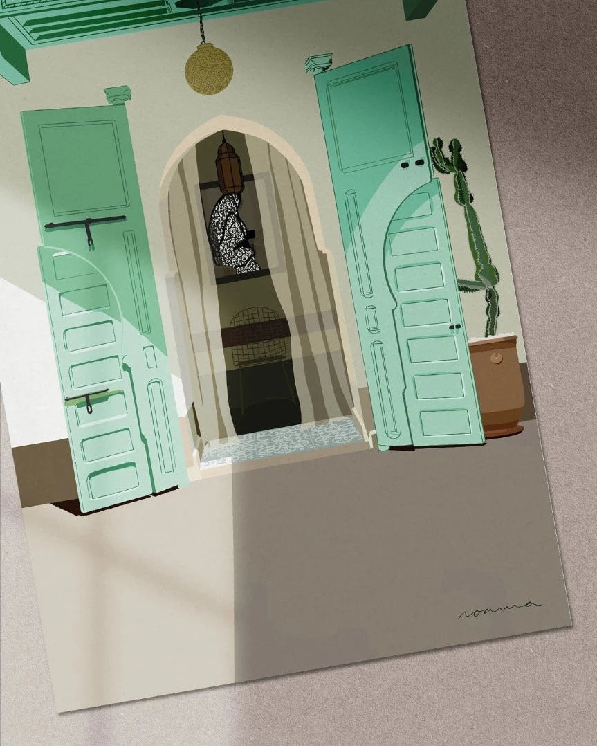 Green Riad Art Print