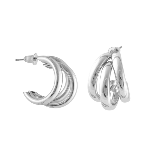 Gisele Tubular Plated Brass Earrings