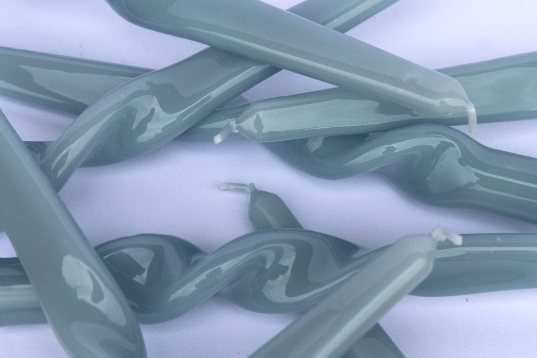 Twist Taper Candles - 3 Pack - Cornflower Blue
