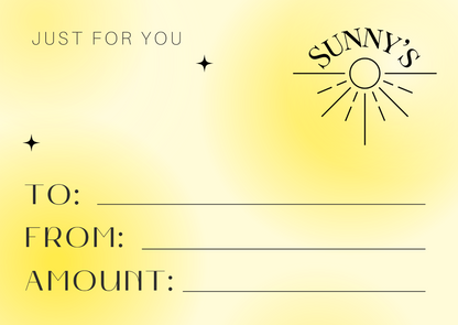 Sunny's Gift Card