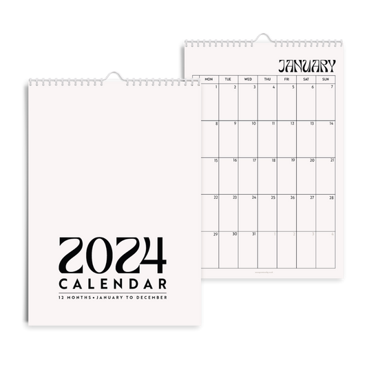 Large 2024 Year Calendar - Simply Neutral