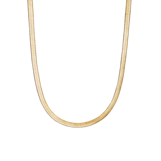 Gold Snake Chain Choker Necklace, Waterproof