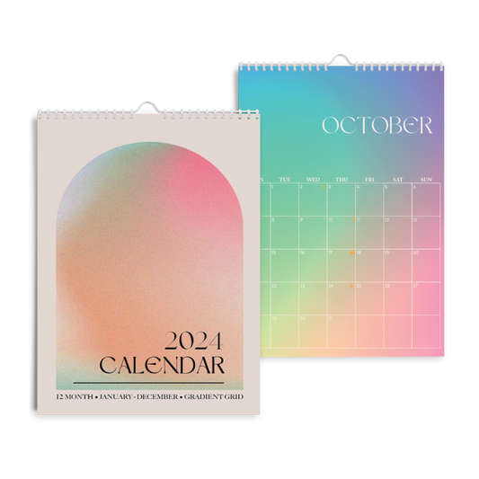 2024 Calendar - Gradient Grid