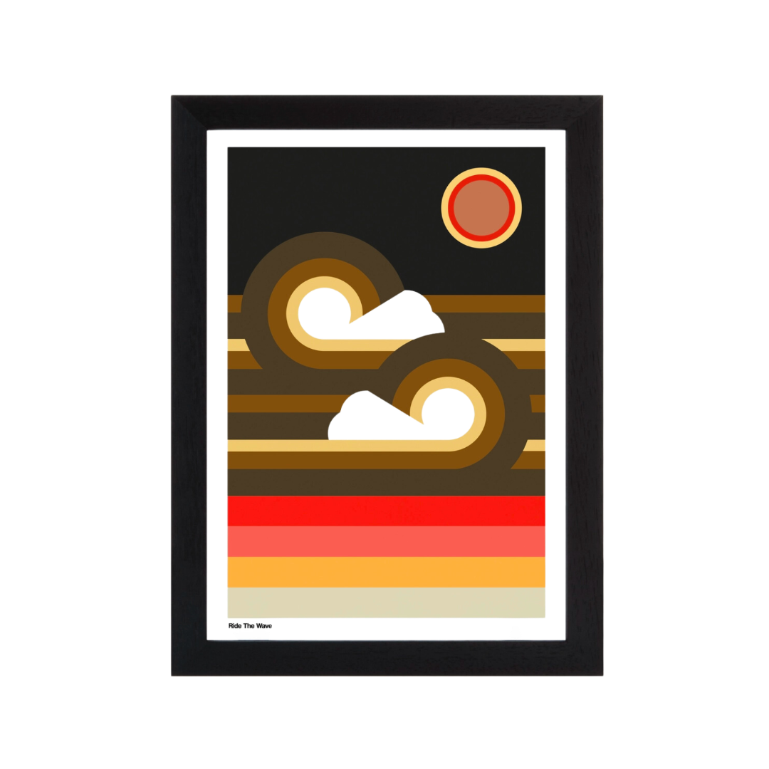Ride The Wave Print - Sunset A3