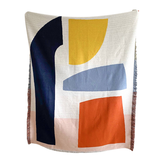Merino Wool Throw Blanket - Form Multi