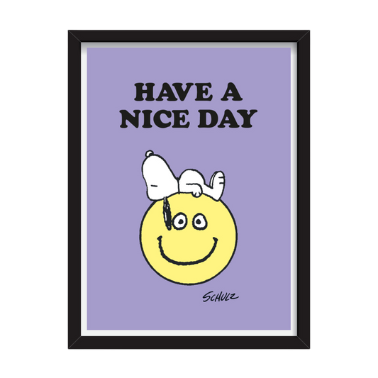 Peanuts A3 Framed Print - Have a Nice Day